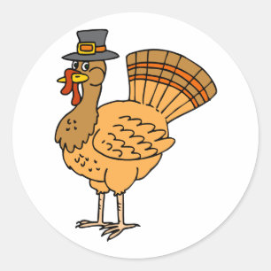 Tom Turkey Classic Round Sticker
