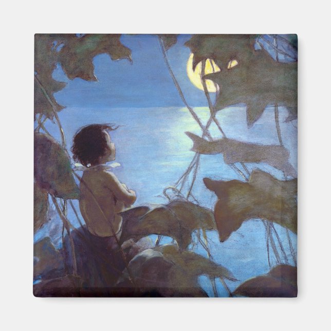 Tom Watching the Moon, Jessie Willcox Smith Magnet (Front)