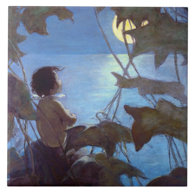 Tom Watching the Moon, Jessie Willcox Smith Tile (Front)