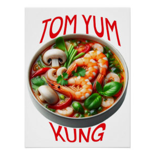 Tom yum kung thai food poster