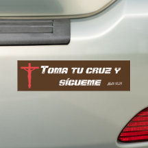 Toma tu cruz bumper sticker