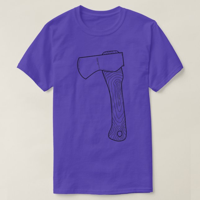 Tomahawk Ax Outline T-Shirt (Design Front)