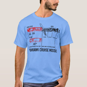 Tomahawk Cruise Missile Blueprint Diagram T-Shirt