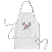 Tomahawk Feathers and Flowers Watercolor Design