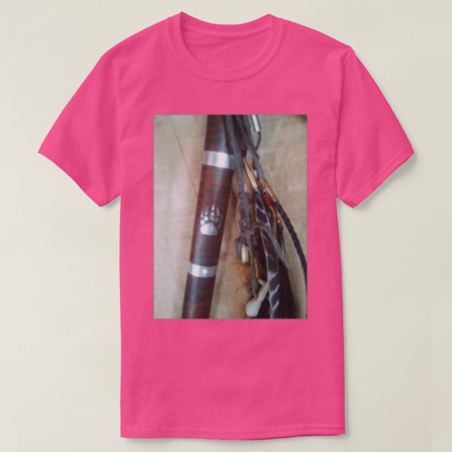 Tomahawk with wolf paw and feather dangle by WW T T-Shirt (Design Front)