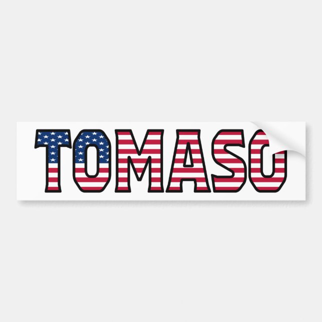 Tomaso Name Vorname USA Aufkleber Sticker Auto (Front)
