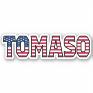 Tomaso Name Vorname USA Sticker Stickerset