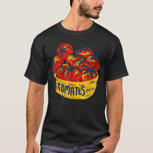 Tomates Frescos Rustic Tomato Basket Farm Kitchen T-Shirt