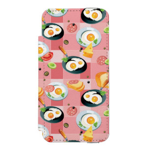 Tomato and Fried Eggs Pattern Incipio Watson™ iPhone 5 Wallet Case