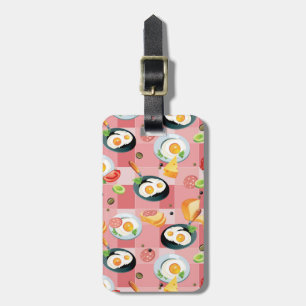 Tomato and Fried Eggs Pattern Luggage Tag