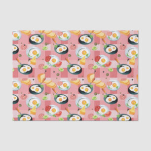 Tomato and Fried Eggs Pattern Tissue Paper