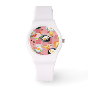 Tomato and Fried Eggs Pattern Watch