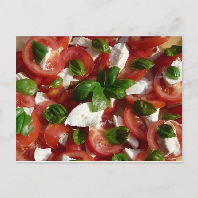 Tomato and Mozzarella Salad Postcard (Front)