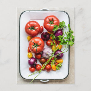 Tomato and Onion Platter Photo Postcard