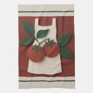 Tomato & Apron Kitchen Tea Towel — Rustic Foodie 