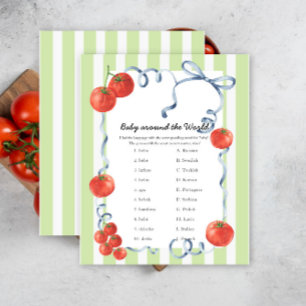 Tomato baby shower - baby around the world game