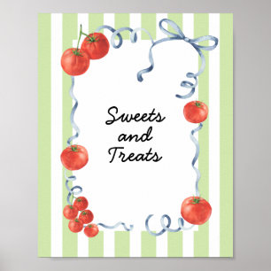 Tomato Baby shower Sweets & Treats Poster