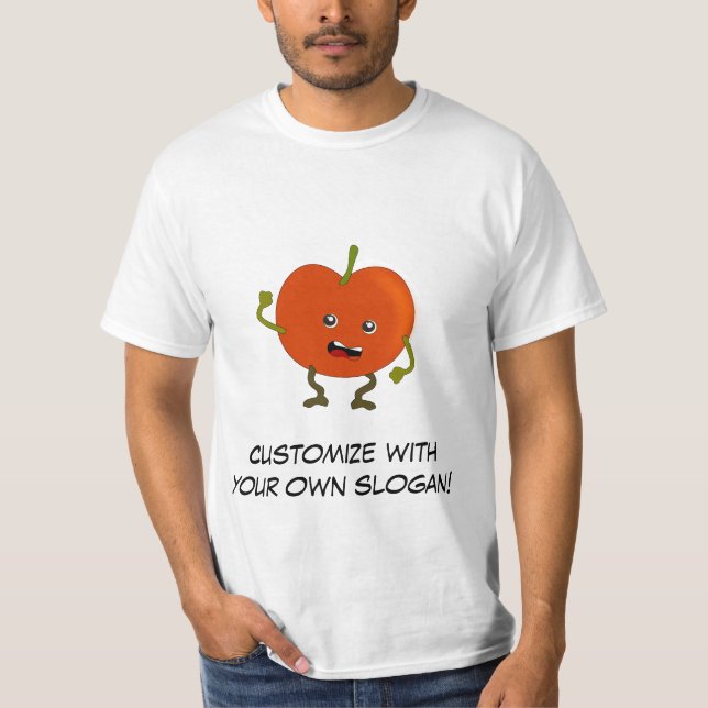 Tomato: Bad Fruit Gang with Customisable Text T-Shirt (Front)