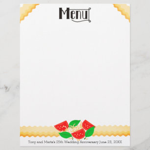 Tomato basil lasagne pasta menu letterhead