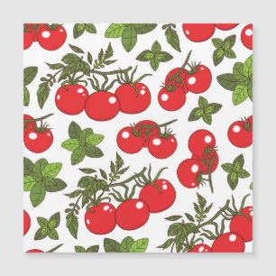 Tomato Basil Seamless Kitchen Pattern