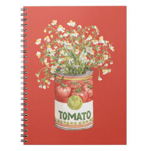 Tomato Can Flowers Notebook