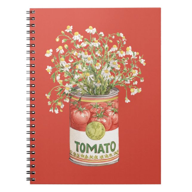 Tomato Can Flowers Notebook (Front)