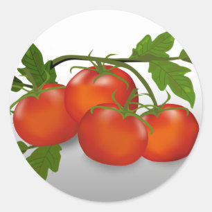 Tomato Canning Round Sticker