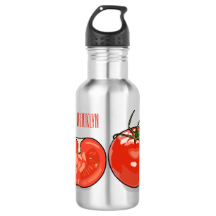 Tomato cartoon illustration 532 ml water bottle