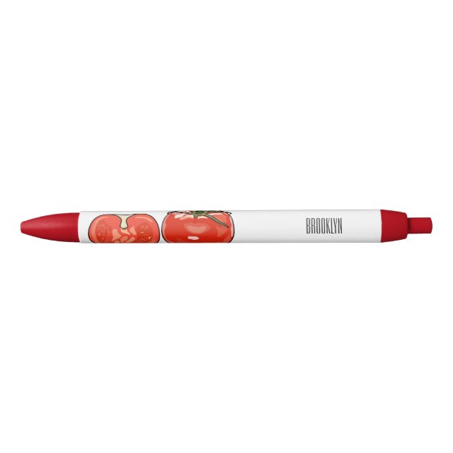 Tomato cartoon illustration  black ink pen (Front)