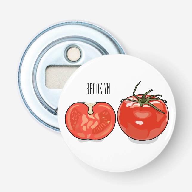 Tomato cartoon illustration  bottle opener (Front)