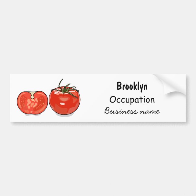 Tomato cartoon illustration bumper sticker (Front)