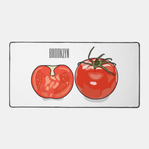 Tomato cartoon illustration desk mat