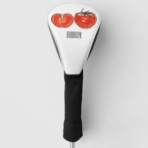Tomato cartoon illustration  golf head cover
