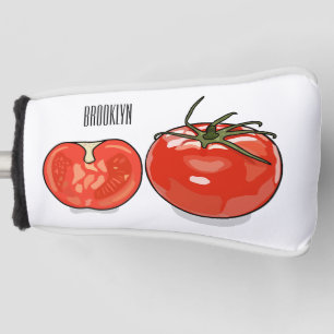 Tomato cartoon illustration  golf head cover