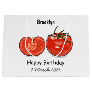 Tomato cartoon illustration large gift bag