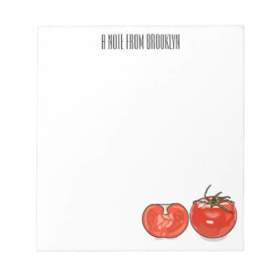Tomato cartoon illustration  notepad