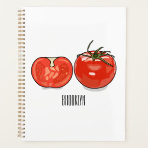 Tomato cartoon illustration  planner