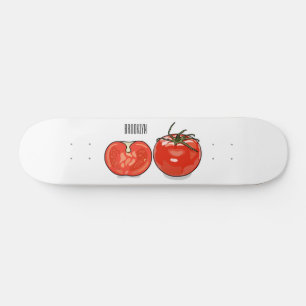 Tomato cartoon illustration skateboard