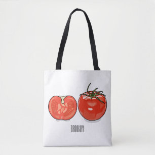 Tomato cartoon illustration  tote bag