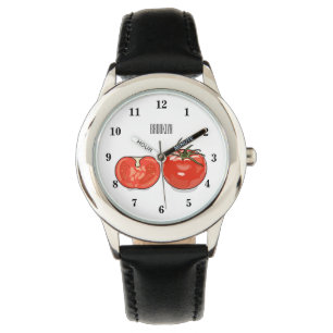 Tomato cartoon illustration watch