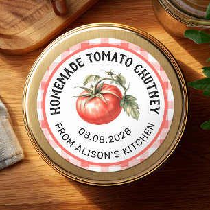 Tomato Chutney Canning label watercolour tomato