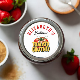 Tomato Chutney Classic Round Sticker