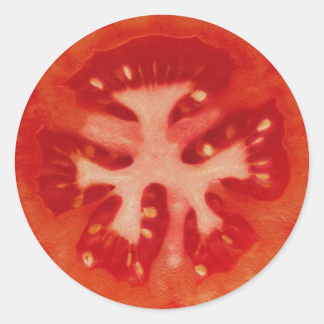 Tomato Classic Round Sticker (Front)