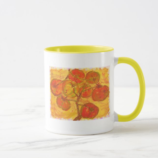 tomato cluster watercolour mug (Right)
