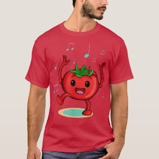 Tomato Dance Music Vegetables Funny Tomato Costume T-Shirt