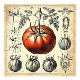 Tomato Diagram Vintage Photo Print