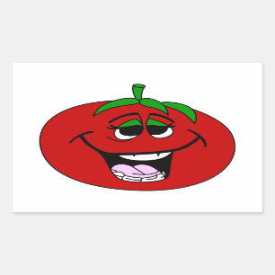 Tomato Face Rectangular Sticker