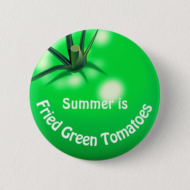 Tomato fried green tomatoes cute summer 6 cm round badge (Front)