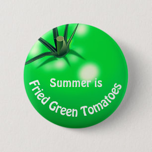 Tomato fried green tomatoes cute summer 6 cm round badge