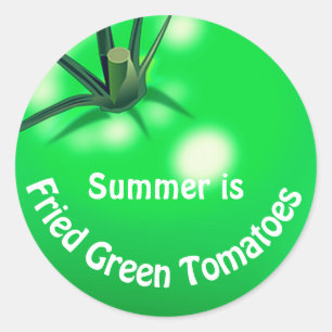 Tomato fried green tomatoes cute summer classic round sticker